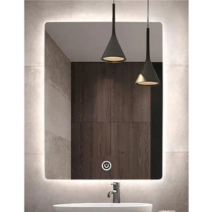 Global Led Mirror 65X90 cm Dokunmatik Tuşlu Ledli Ayna Banyo Aynası Dekoratif Ayna Boy Ayna Salon Duvar Ayna