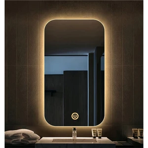 Global Led Mirror 60X70 cm Dokunmatik Tuşlu Ledli Ayna Banyo Aynası Dekoratif Ayna Boy Ayna Salon Duvar Ayna