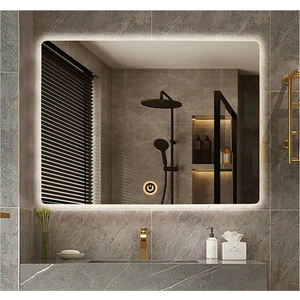 Global Led Mirror 50X65 cm Dokunmatik Tuşlu Ledli Ayna Banyo Aynası Dekoratif Ayna Boy Ayna Salon Duvar Ayna