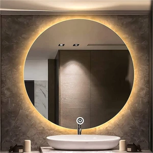 Global Led Mirror 75 cm Dokunmatik Tuşlu Yuvarlak Ledli Ayna Banyo Aynası Dekoratif Ayna Boy Ayna Salon Duvar Ayna