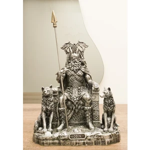 Antioch Artdesign Odin Tasarım Biblo Iskandinav Mitolojik Tanrı Heykel Büyük Boy Ev Dekor Hediyelik Eşya