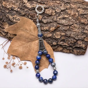Taş Sepeti Lapis Lazuli Doğaltaşı Tesbih Model Anahtarlık