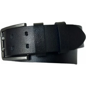 %100 Tek Kat Deri Siyah Çift Dilli Kot Pantolon Kemeri 4.5cm