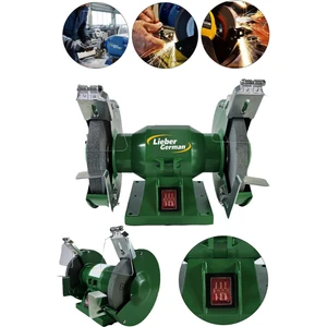 Lieber German Turbo Motorlu 3600 Watt Çark Motoru Zımpara Balta Bıçak Bileme Makinesi 125 mm Taş Motoru Taslama