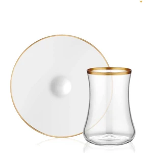 Dervish Sade Gold Yaldızlı 6'lı Çay Seti