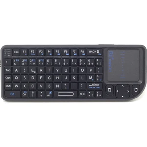 Shuai Yan Rii Mini X1 Ultra Mini 2.4G Dokunmatik Fareli Kablosuz Klavye - Siyah (Yurt Dışından)