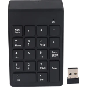 Shuai Yan Sayısal Tuş Takımı, 18 Tuşlu Kablosuz USB Sayısal Klavye, 2.4g Mini USB ile Dizüstü Masaüstü Pc Dizüstü Bilgisayarı Için Sayısal Alıcı - Siyah (Yurt Dışından)