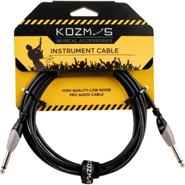 Kozmos KCL-155-3M Siyah-Gri 3 Metre Gitar Enstrüman