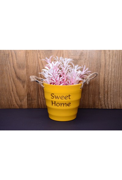 3M1W Sweet Home Hasirli Sari Çok Amaçli Saksi Sunumluk