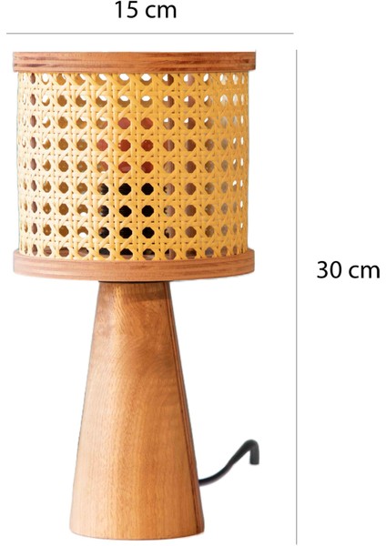 Istanbul Serisi Mini Beyoğlu Hazeranlı Ahşap Abajur modelleri