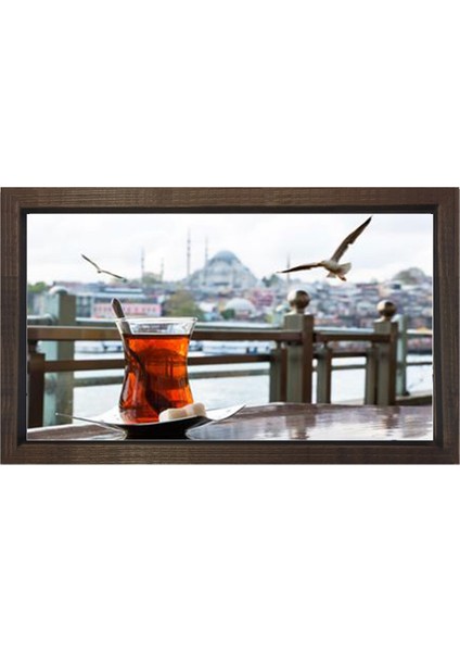 Istanbul ve Çay Tablosu-Çerçevesiz - 40X60