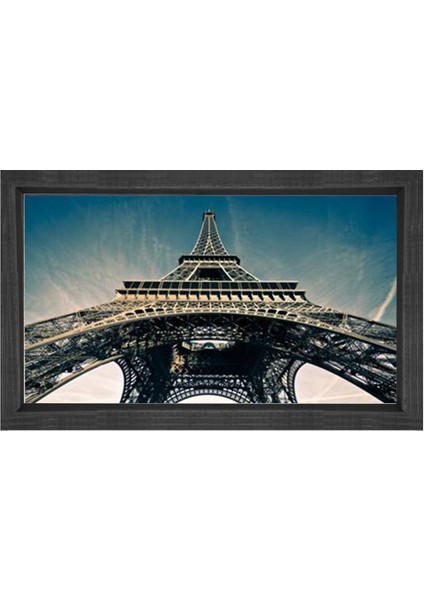 Eiffel Kulesi Paris Tablosu-Siyah Ahşap Çerçeve - 70X100