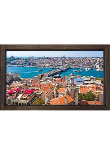 Istanbul Manzarası Tablosu-Çerçevesiz - 50X70