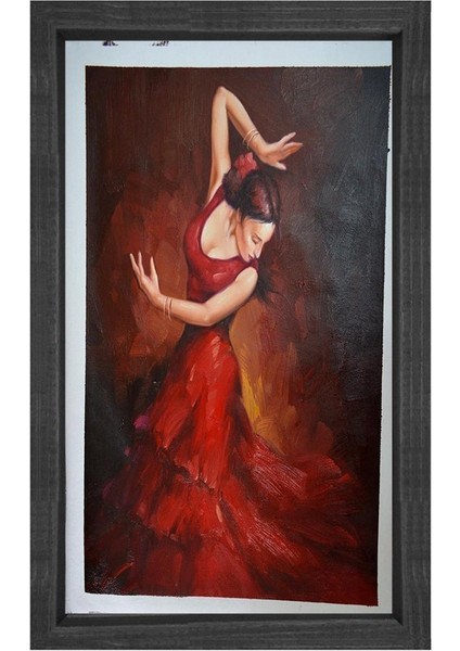 Tango Çifti Tablosu-Siyah Ahşap Çerçeve - 50X70