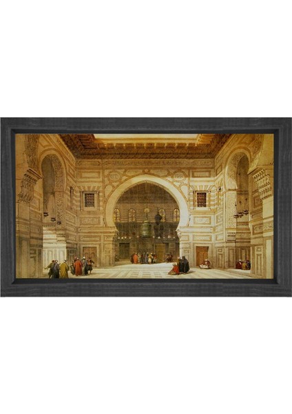 Oryantalist Mekan Tablosu-Siyah Ahşap Çerçeve - 50X70