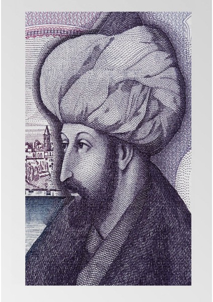 Fatih Sultan Mehmet Tablosu-Çerçevesiz - 40X60