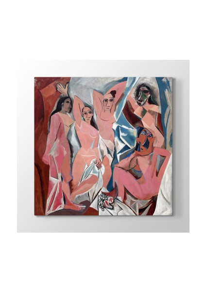 Pablo Picasso - Avignonlu Kızlar Tablosu-Çerçevesiz - 30X30