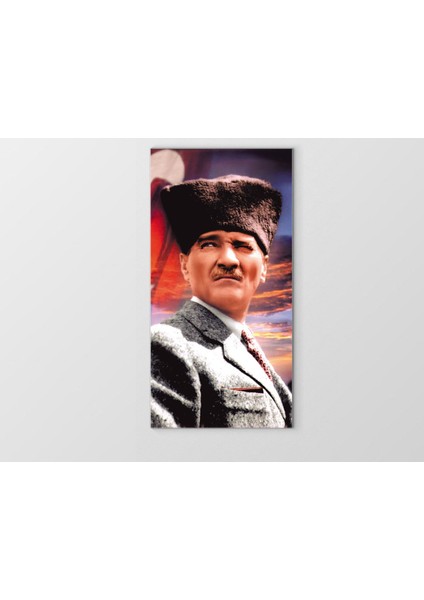Atatürk ve Bayrak Tablosu-Çerçevesiz - 70X100