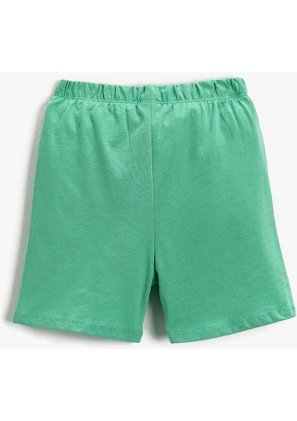 Erkek Bebek Slogan Baskılı Şort Pamuklu fiyatları