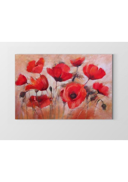 Gelincik Çiçekleri Tablosu-Çerçevesiz - 40 x 60