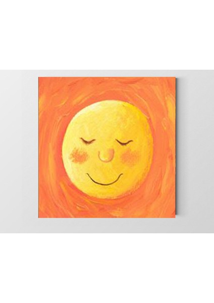 Güneş Gülen Tablosu-Çerçevesiz - 30 x 30