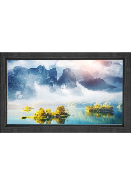 Sisli Dağlar Manzara Tablosu-Siyah Ahşap Çerçeve - 50 x 70