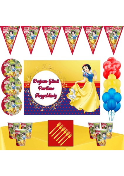 Pamuk Prenses Tema 24 Kişilik 50 x 70 cm Afişli Set