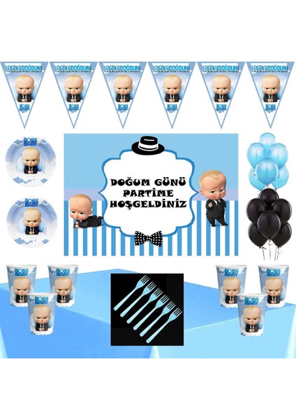 Patron Bebek Tema 16 Kişilik 50 x 70 cm Afişli Set