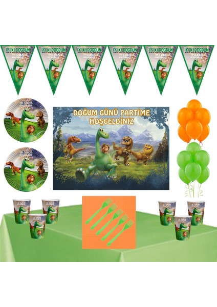 Dinozor Dinazor Yavru Tema 8 Kişilik 50 x 70 cm Afişli Set