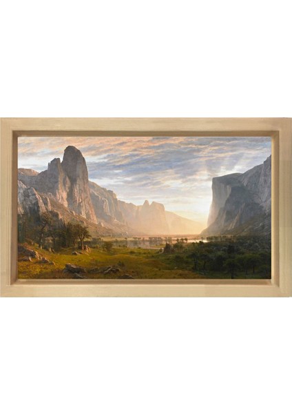 Manzara Reprodüksiyon Tablosu-Naturel Ahşap Çerçeve - 70 x 100 cm