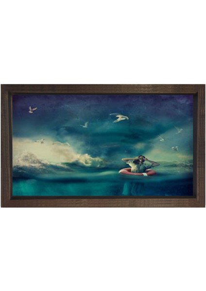 Bunalan Kadın ve Iç Dünyası Tablosu-Çerçevesiz - 45 x 30 cm