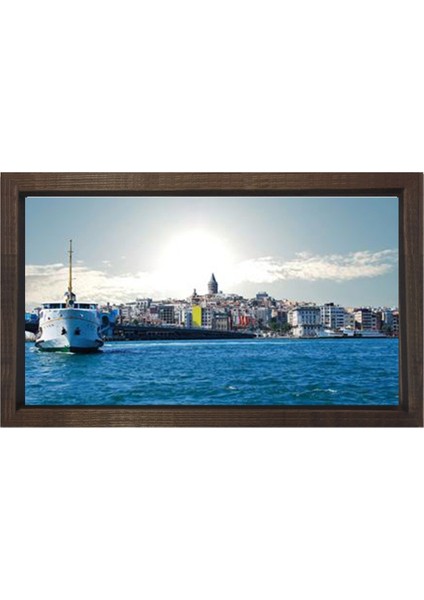 Istanbul Manzarası Tablosu-Çerçevesiz - 45 x 30 cm