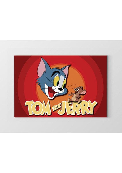 Tom ve Jerry Tablosu-Çerçevesiz - 45 x 30 cm