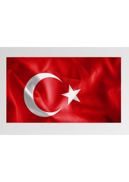 Türk Bayrağı Tablosu-Çerçevesiz - 45 x 30 cm