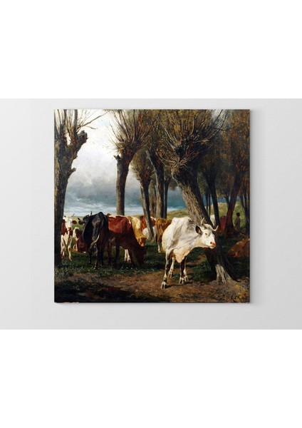 Dana Sürüsü Ormanda Tablosu-Çerçevesiz - 30X30