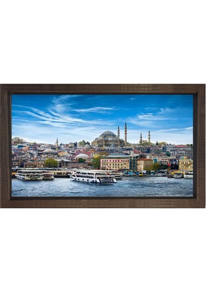 Istanbul Tablosu-Naturel Ahşap Çerçeve - 40 x 60 cm