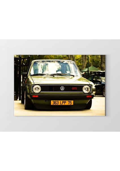 Haki Volkswagen Tablosu-Çerçevesiz - 45 x 30 cm