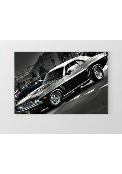 Classic American Muscle Cars Tablosu-Çerçevesiz - 70 x 100 cm