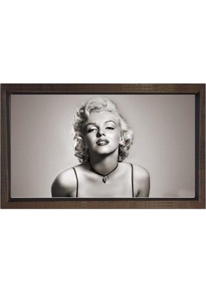 Marilyn Monroe Siyah Beyaz Tablosu-Çerçevesiz - 45 x 30 cm