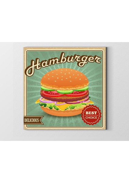 Hamburger Tablosu-Çerçevesiz - 60X60