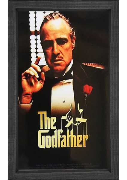 The God Father Tablosu-Siyah Ahşap Çerçeve - 40 x 60 cm