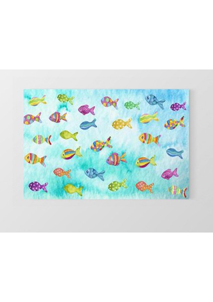 Balıklar Tablosu-Çerçevesiz - 45 x 30 cm