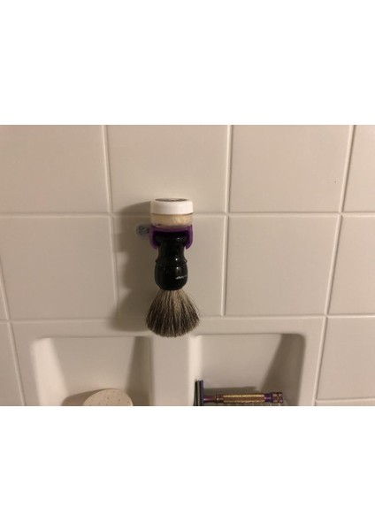 3m Komut Şeridi Tutucu Ile Shave Fırçası Tutucu Plastik Aparat