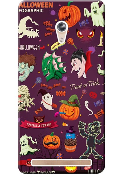 Asus Zenfone 6 Kılıf A601CG Baskılı Silikon Kapak Halloween STK:283