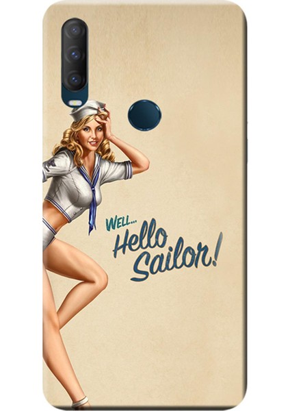 Alcatel 1s 2020 Kılıf 5028D Baskılı Silikon Kapak Hello Sailor! STK:244