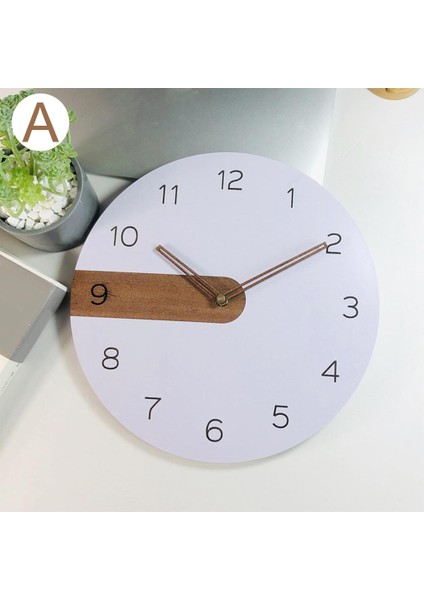 Daire Duvar Saati Sessiz Kuvars Arapça Sayısal 12 Inç Nordic Dekorasyon Ahşap Için(Yurt Dışından) fiyatları