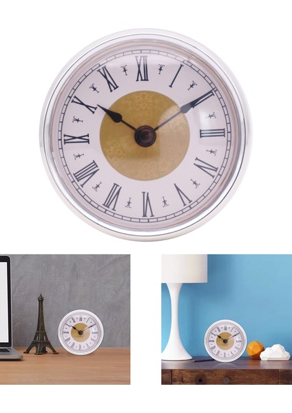 Saat Ekle 80MM Yuvarlak Kuvars Saat Gümüz Çerçeve Romen Rakamları Dıy fırsatları