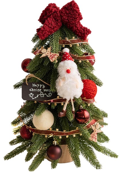 Nordic Tarzı Pe 40 cm Noel Ağacı Şömine Mutfak Festivali Xmas Ağaçları Kırmızı Dekor ile