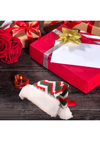 Noel Şapka Santa Claus Şapka Yetişkinler Noel Şapka Tatil Dekor Kırmızı Yeşil fırsatları