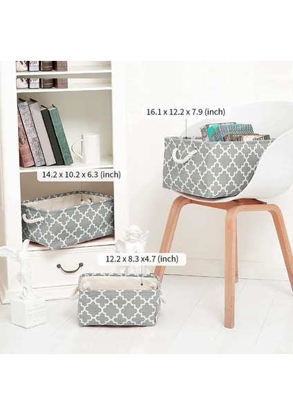 Tuval Saklama Kutusu ile / Kolları Sepet Organizatör Oyuncaklar Bezi Için 36X26X16 cm(Yurt Dışından)